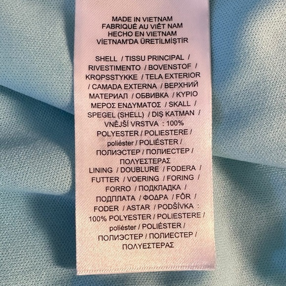 Lauren Ralph Lauren Embroidered Sleeveless Shift Dress Aquamarine Plus Size 18 - Picture 9 of 9